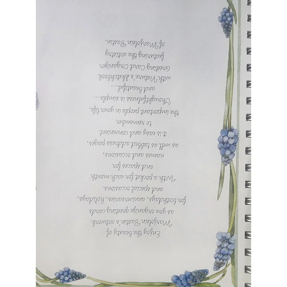 Vintage Hallmark Marjolein Bastin Nature's Sketchbook greeting card Address Book